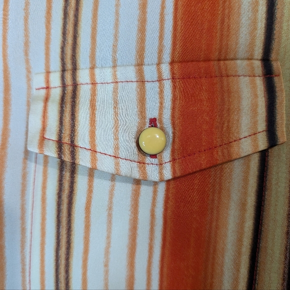 Retro Vintage style Jones Blouse with fun buttons Size Large 70s Vibed - Picture 3 of 5
